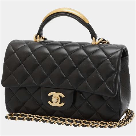 chanel bag with handle mini|Chanel mini bag price.